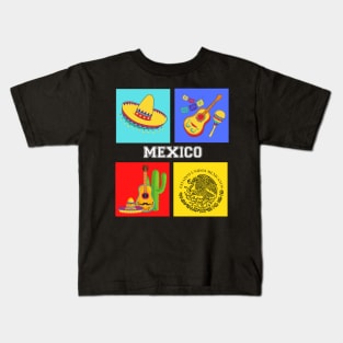 Mexico Art Gra[hic Kids T-Shirt